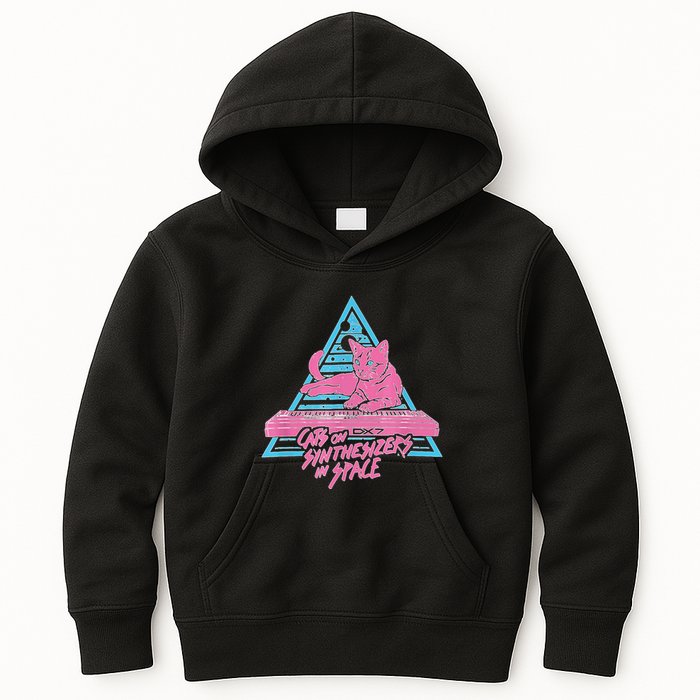 Cats On Synthesizers In Space Cat Owner Kids Hoodie