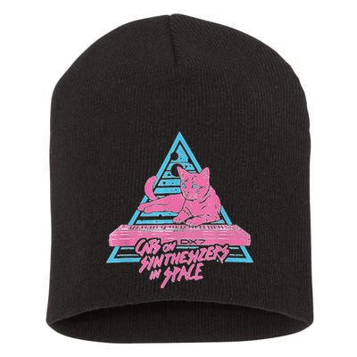 Cats On Synthesizers In Space Cat Owner Short Acrylic Beanie