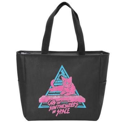 Cats On Synthesizers In Space Cat Owner Zip Tote Bag