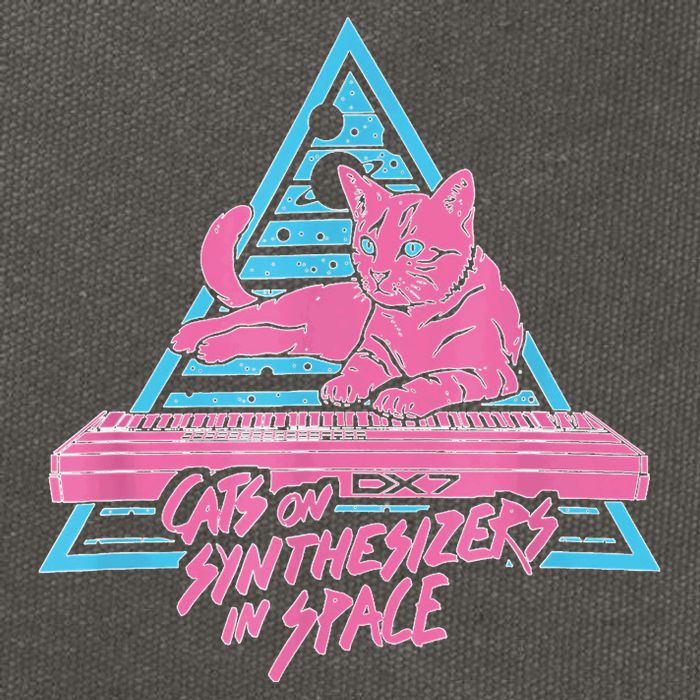 Cats On Synthesizers In Space Cat Owner Cotton Canvas Backpack
