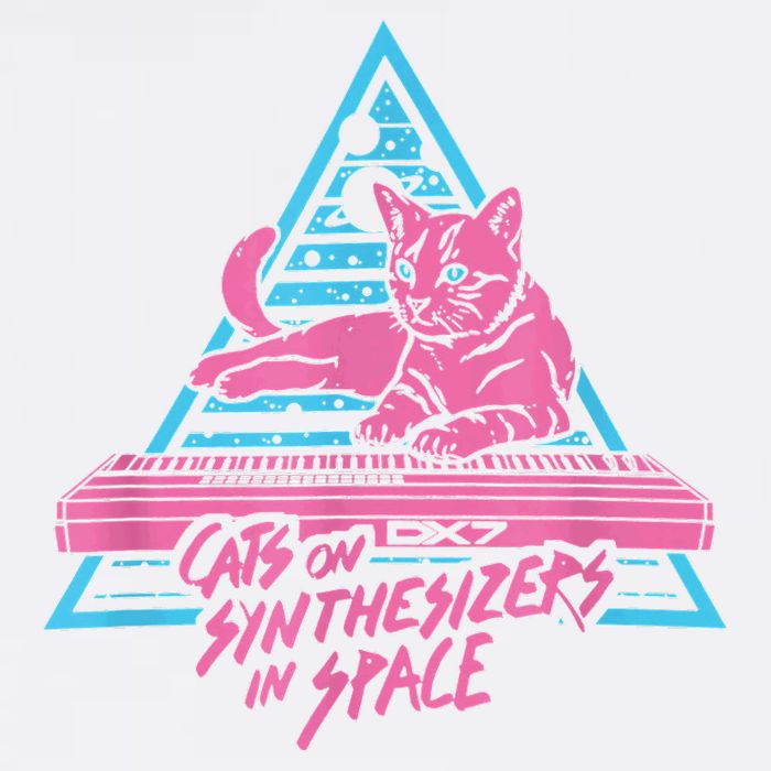 Cats On Synthesizers In Space Cat Owner Garment-Dyed Sweatshirt