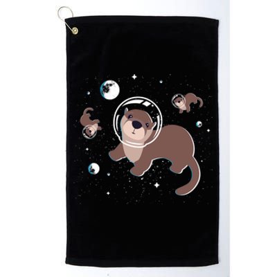 Cool Otter Space Gift Platinum Collection Golf Towel