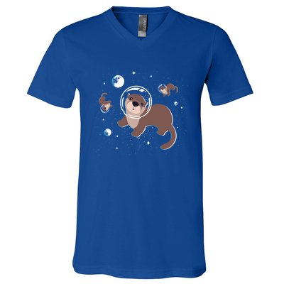 Cool Otter Space Gift V-Neck T-Shirt