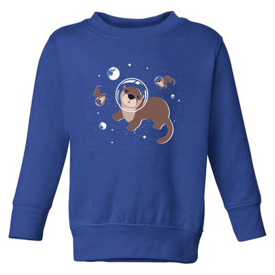 Cool Otter Space Gift Toddler Sweatshirt