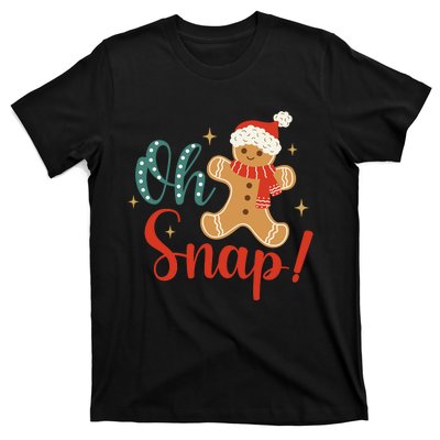 Christmas Oh Snap Gingerbread Santa Hat Funny Xmas Gift T-Shirt