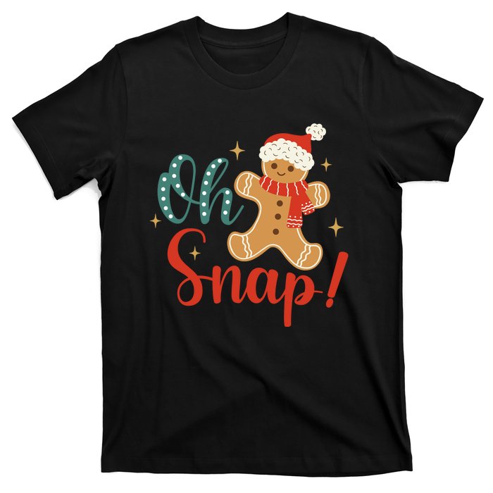 Christmas Oh Snap Gingerbread Santa Hat Funny Xmas Gift T-Shirt