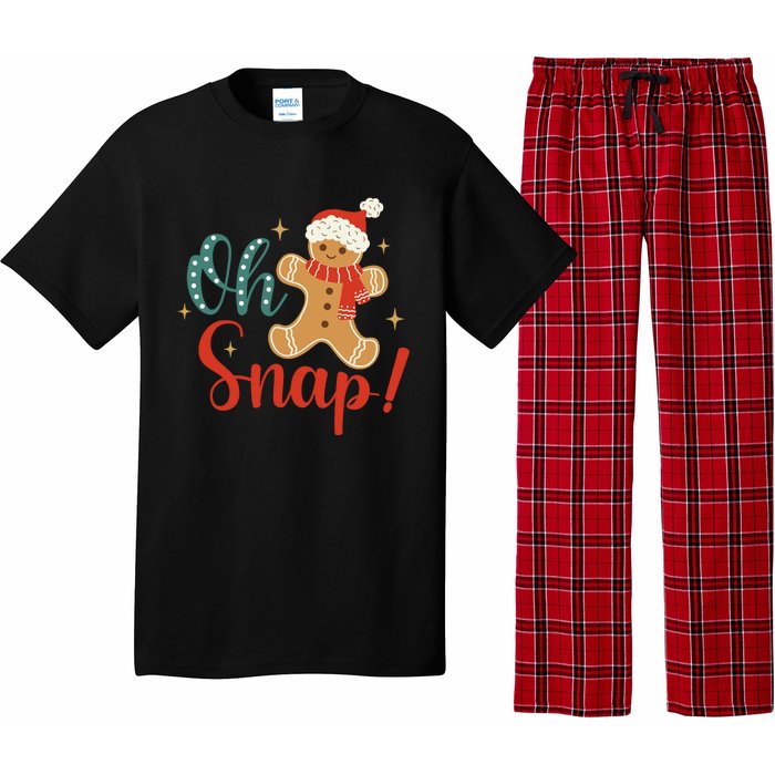 Christmas Oh Snap Gingerbread Santa Hat Funny Xmas Gift Pajama Set