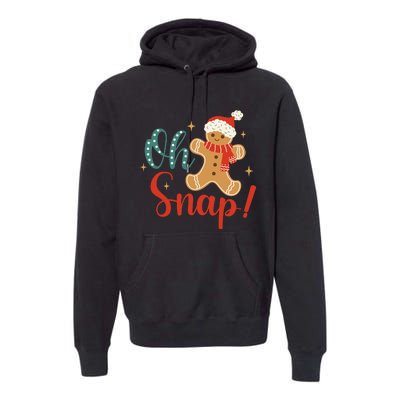 Christmas Oh Snap Gingerbread Santa Hat Funny Xmas Gift Premium Hoodie