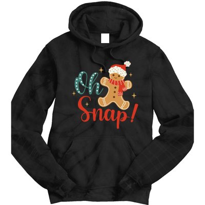 Christmas Oh Snap Gingerbread Santa Hat Funny Xmas Gift Tie Dye Hoodie