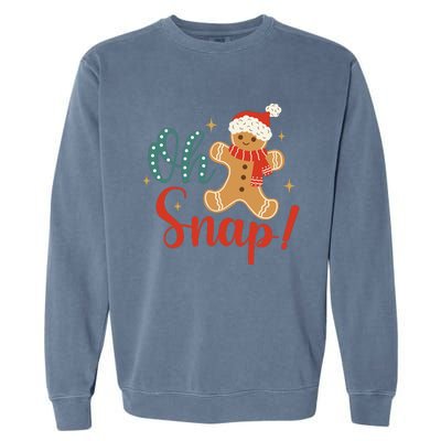 Christmas Oh Snap Gingerbread Santa Hat Funny Xmas Gift Garment-Dyed Sweatshirt