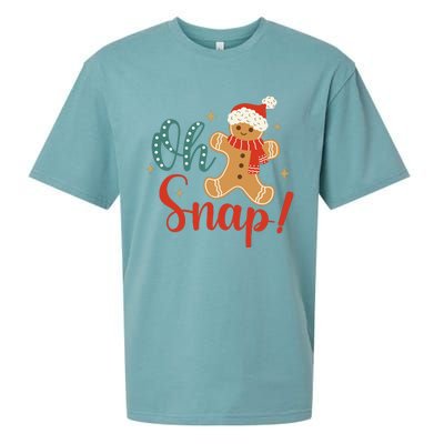 Christmas Oh Snap Gingerbread Santa Hat Funny Xmas Gift Sueded Cloud Jersey T-Shirt