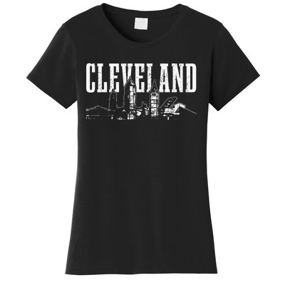 Cleveland Ohio Skyline Pride Vintage Cleveland Women's T-Shirt