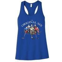 Classic Original Six 6 Vintage Old School Hockey Gift Women's Racerback Tank