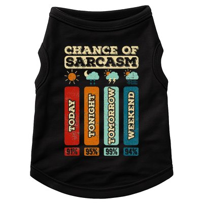 Chance Of Sarcasm Weather Funny Forecast And Meteorology Doggie Tank