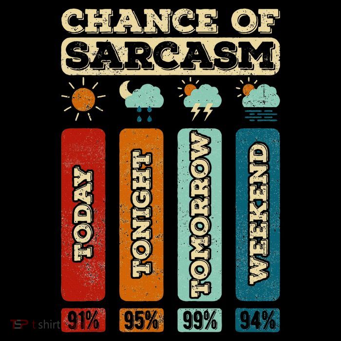 Chance Of Sarcasm Weather Funny Forecast And Meteorology Doggie Tank