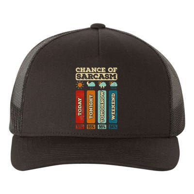 Chance Of Sarcasm Weather Funny Forecast And Meteorology Yupoong Adult 5-Panel Trucker Hat