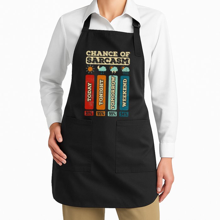Chance Of Sarcasm Weather Funny Forecast And Meteorology Apron