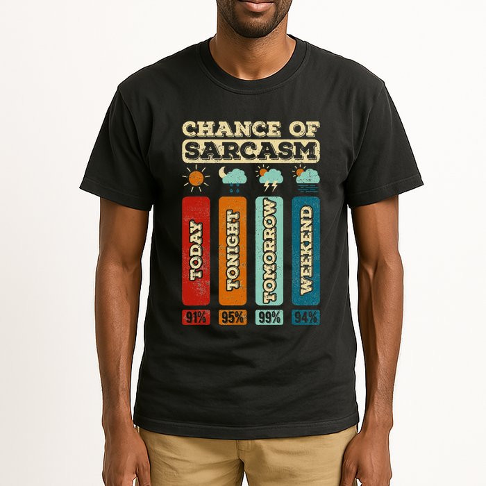 Chance Of Sarcasm Weather Funny Forecast And Meteorology Tall T-Shirt