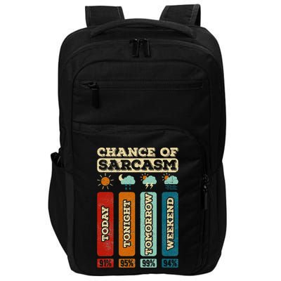 Chance Of Sarcasm Weather Funny Forecast And Meteorology Impact Tech Backpack