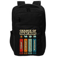 Chance Of Sarcasm Weather Funny Forecast And Meteorology Impact Tech Backpack