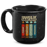 Chance Of Sarcasm Weather Funny Forecast And Meteorology 15oz Campfire Ceramic Mug