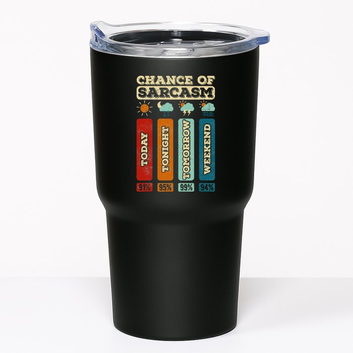 Chance Of Sarcasm Weather Funny Forecast And Meteorology Tumbler