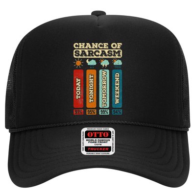 Chance Of Sarcasm Weather Funny Forecast And Meteorology Trucker Hat