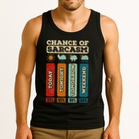 Chance Of Sarcasm Weather Funny Forecast And Meteorology Tank Top