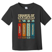 Chance Of Sarcasm Weather Funny Forecast And Meteorology Toddler T-Shirt