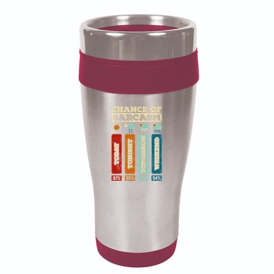 Chance Of Sarcasm Weather Funny Forecast And Meteorology 16oz Travel Tumbler