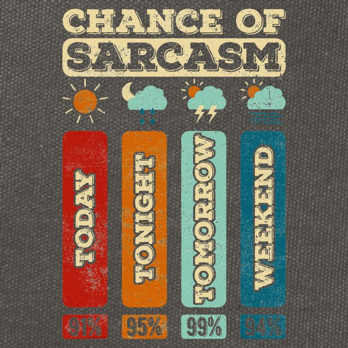 Chance Of Sarcasm Weather Funny Forecast And Meteorology Cotton Canvas Backpack