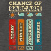 Chance Of Sarcasm Weather Funny Forecast And Meteorology Vector Backpack