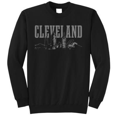 Cleveland Ohio Skyline Pride Vintage Cleveland Tall Sweatshirt