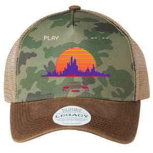 C.Y.B.E.R.P.U.N.K Outrun Synthwave Sunset Fast Car Aesthetic Legacy Tie Dye Trucker Hat