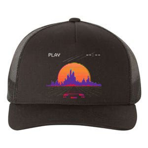 C.Y.B.E.R.P.U.N.K Outrun Synthwave Sunset Fast Car Aesthetic Yupoong Adult 5-Panel Trucker Hat