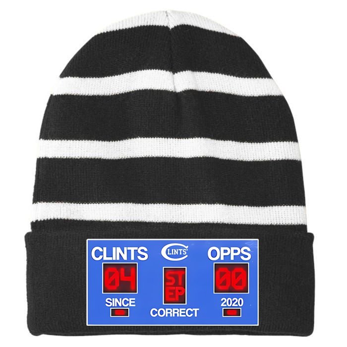 Clints Opps Since Correct 2024 Striped Beanie with Solid Band