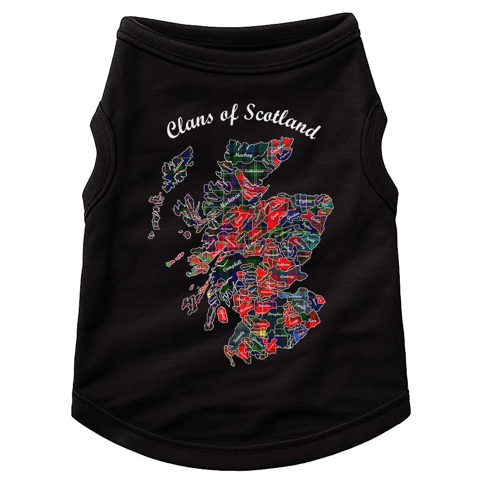 Clans Of Scotland Map Doggie Tank