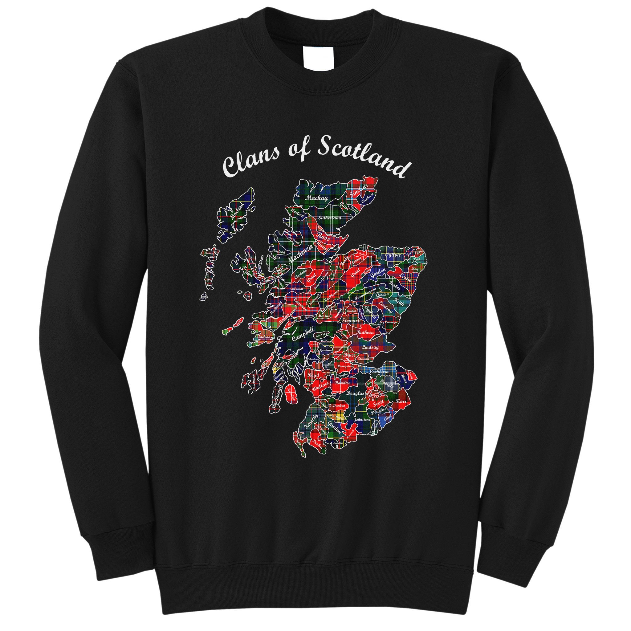 Clans Of Scotland Map Sweatshirt