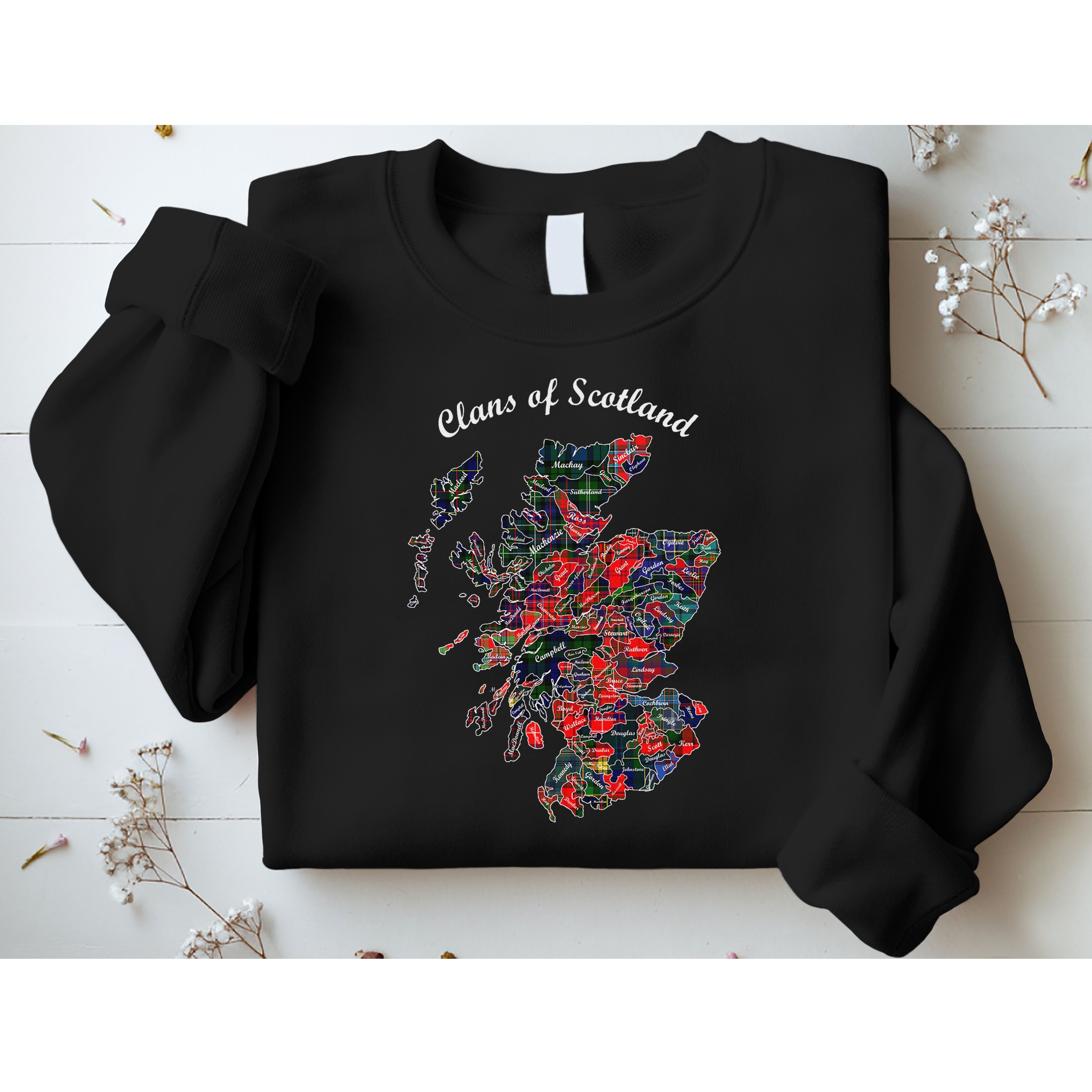 Clans Of Scotland Map Sweatshirt