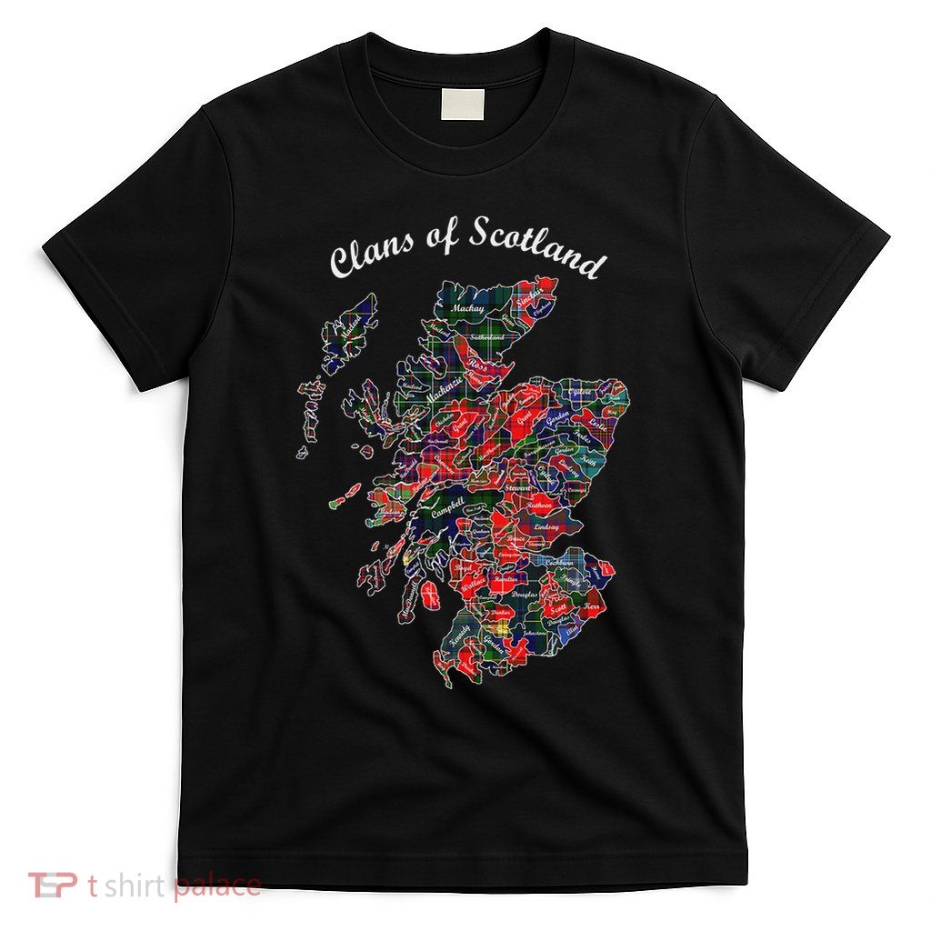 Clans Of Scotland Map T-Shirt