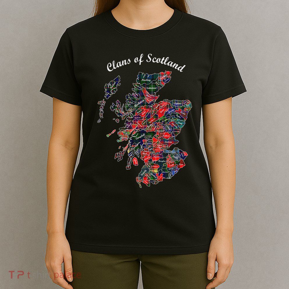 Clans Of Scotland Map T-Shirt