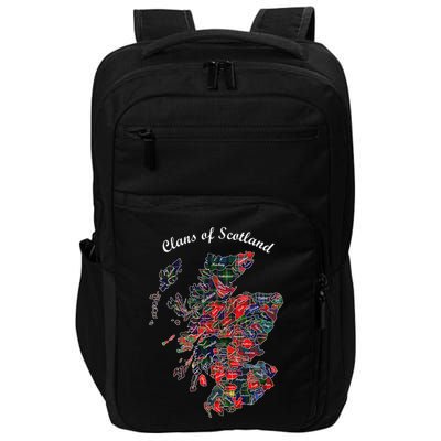 Clans Of Scotland Map Impact Tech Backpack