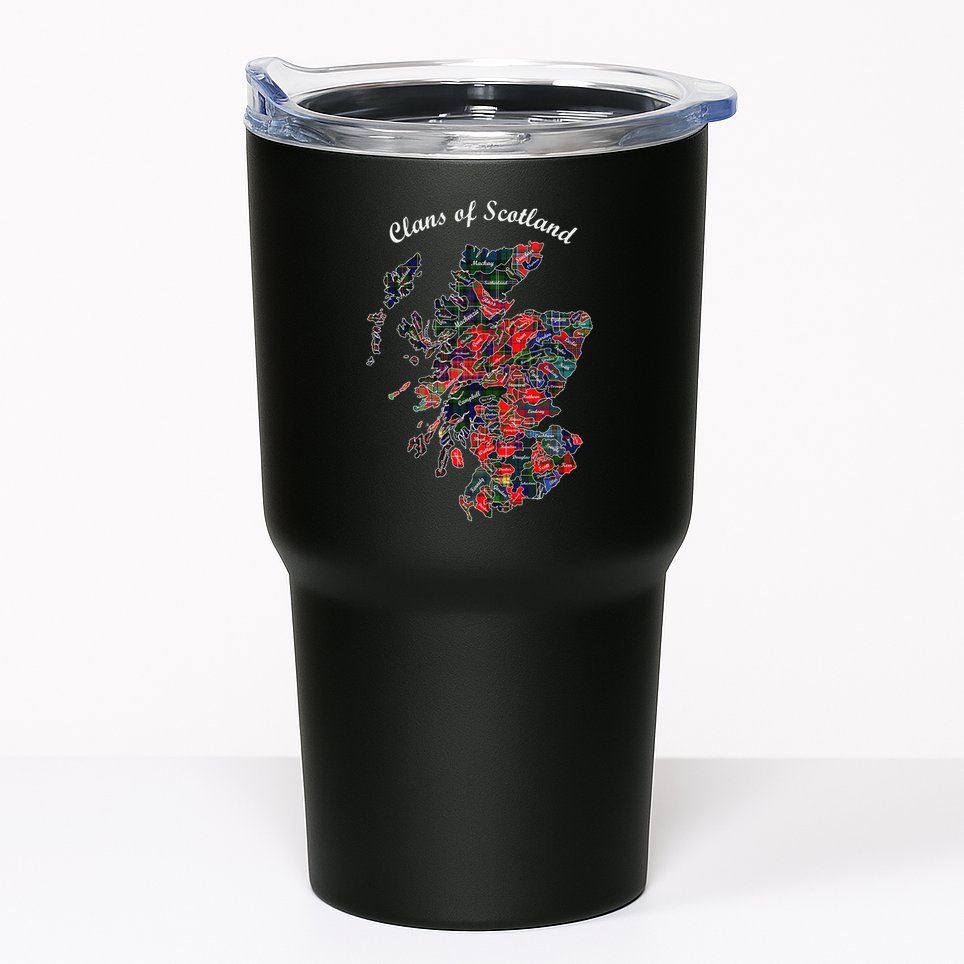 Clans Of Scotland Map Tumbler