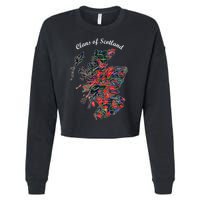 Clans Of Scotland Map Cropped Pullover Crew
