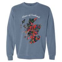 Clans Of Scotland Map Garment-Dyed Sweatshirt