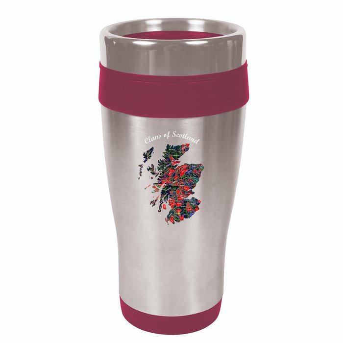 Clans Of Scotland Map 16oz Travel Tumbler