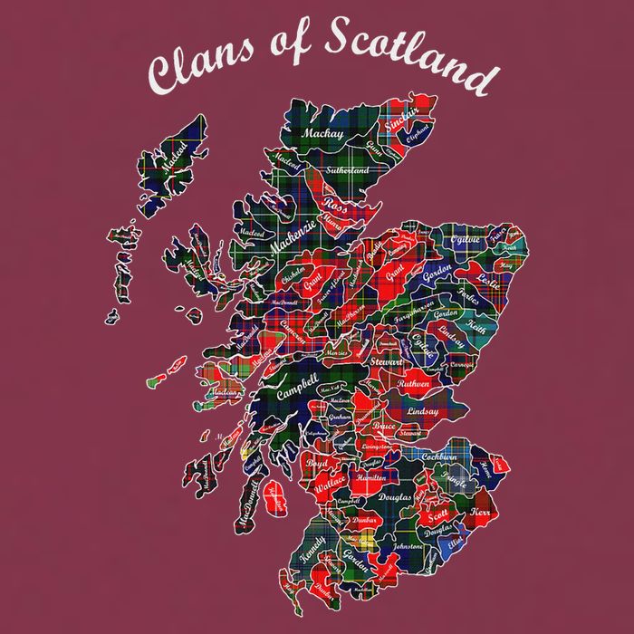 Clans Of Scotland Map 16oz Travel Tumbler