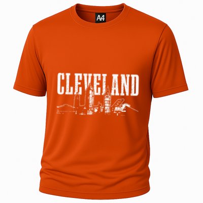 Cleveland Ohio Skyline Pride Vintage Cleveland Cooling Performance Crew T-Shirt