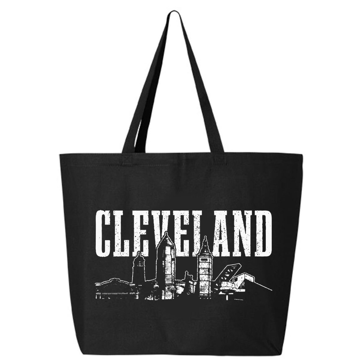 Cleveland Ohio Skyline Pride Vintage Cleveland 25L Jumbo Tote