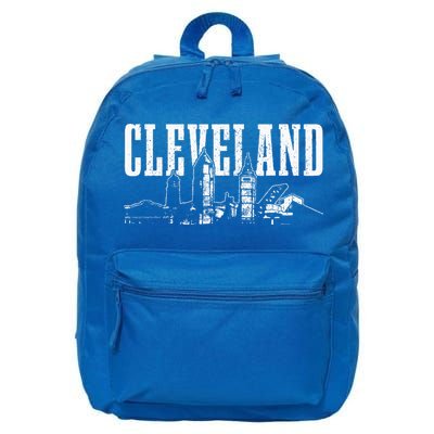 Cleveland Ohio Skyline Pride Vintage Cleveland 16 in Basic Backpack